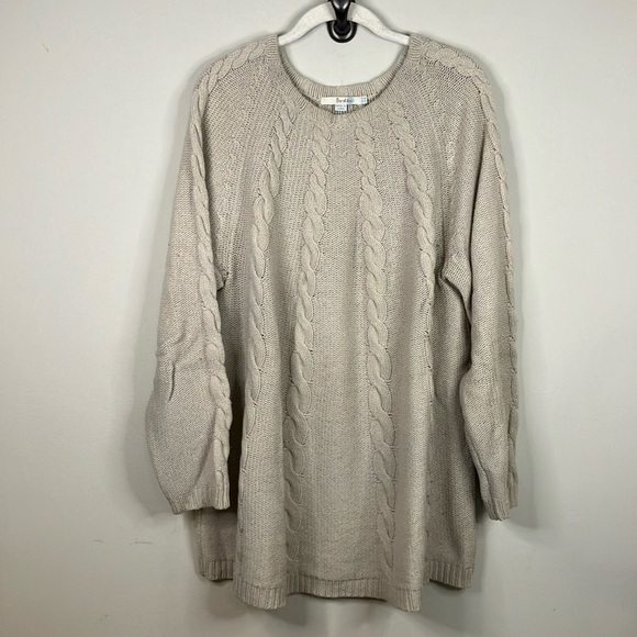 Boden cable knit swing tunic sweater - Picture 2 of 9